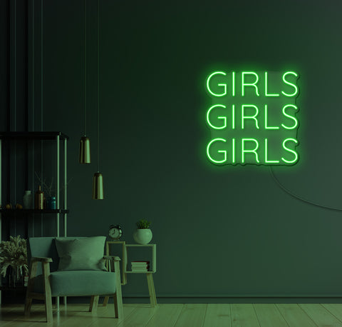 Girls, Girls, Girls LED Neon Sign