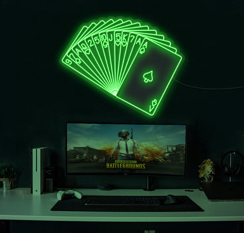 Card Deck LED Neon Sign