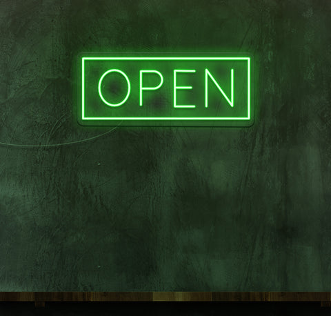 Open Sign Boxed LED Neon Sign