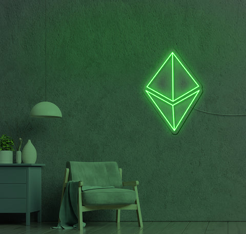 Ethereum Diamond LED Neon Sign