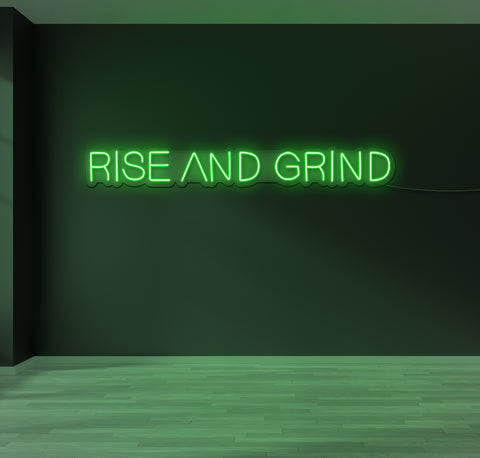 Rise and Grind LED Neon Sign