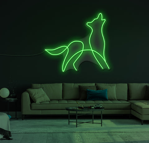 The Howling Dog LED Neon Sign