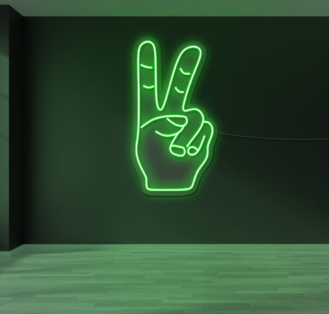 Peace Out LED Neon Sign