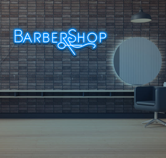 Simple Barbershop LED Neon Sign