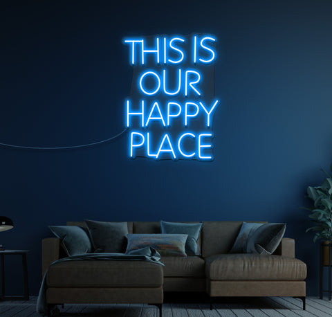 This is Our Happy Place LED Neon Sign
