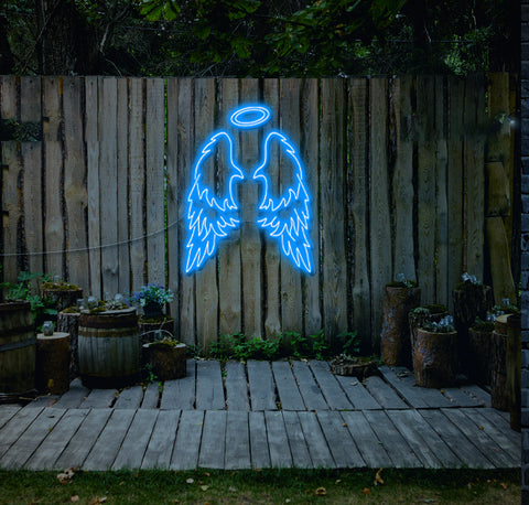 Halo & Angel Wings LED Neon Sign