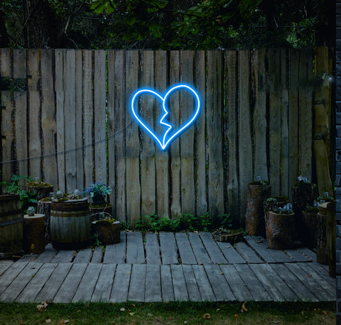 Broken Heart LED Neon Sign