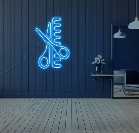 Scissors LED Neon Sign