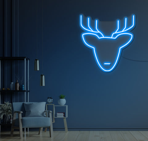 Minimal Reindeer LED Neon Sign