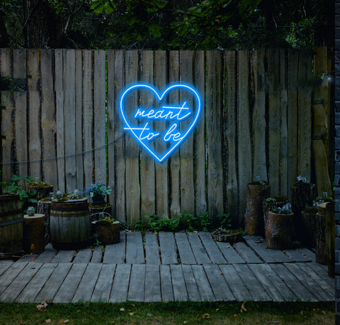 Meant To Be (Heart) LED Neon Sign