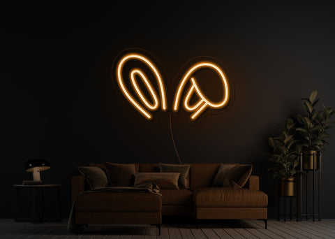Chubby Bunny Ears LED Neon Sign