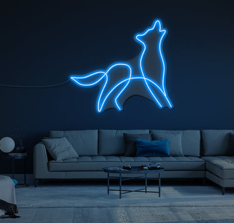 The Howling Dog LED Neon Sign