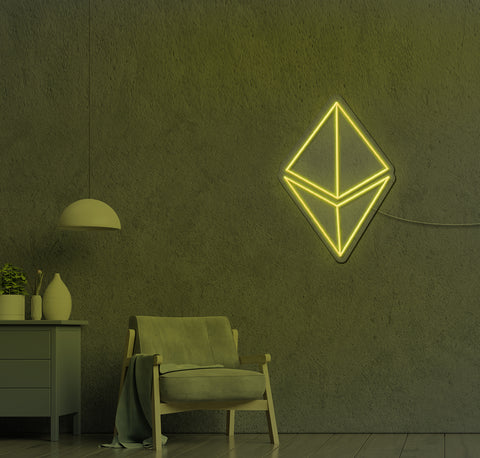 Ethereum Diamond LED Neon Sign