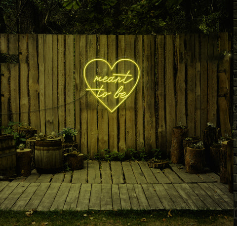 Meant To Be (Heart) LED Neon Sign