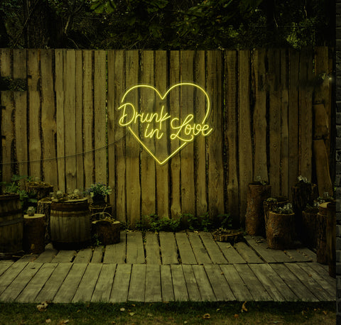 Drunk In Love Heart LED Neon Sign