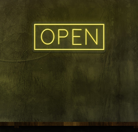 Open Sign Boxed LED Neon Sign