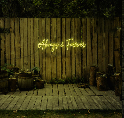 Always and Forever LED Neon Sign