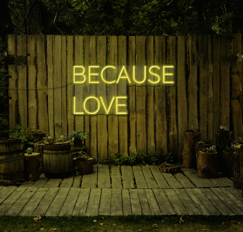 Because Love LED Neon Sign