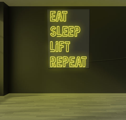 Eat Sleep Lift Repeat LED Neon Sign