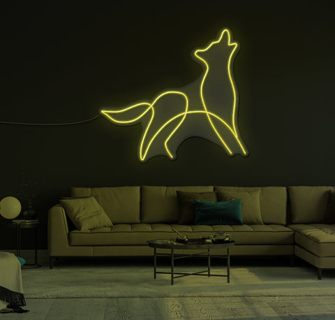 The Howling Dog LED Neon Sign