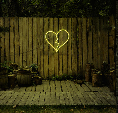Broken Heart LED Neon Sign