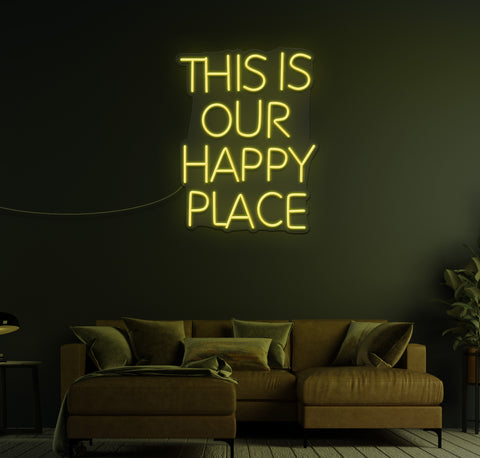 This is Our Happy Place LED Neon Sign