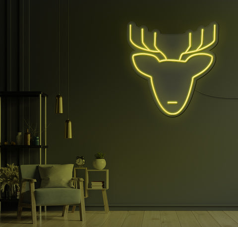Minimal Reindeer LED Neon Sign