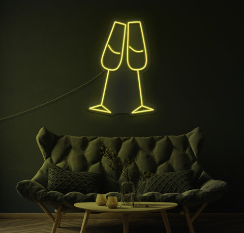 Champagne LED Neon Sign