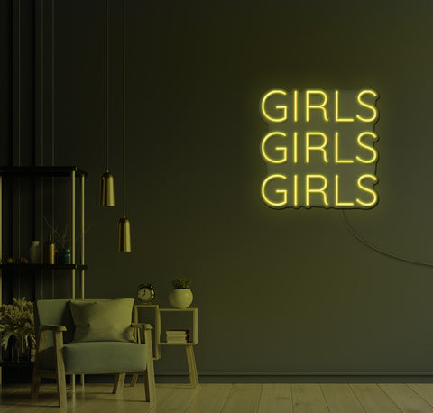 Girls, Girls, Girls LED Neon Sign
