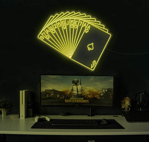 Card Deck LED Neon Sign