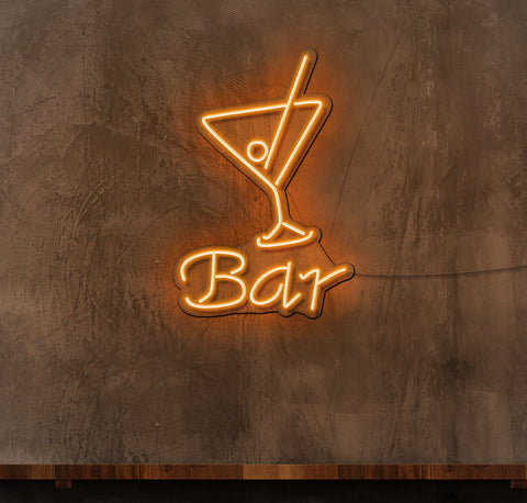 Bar Martini Glass LED Neon Sign