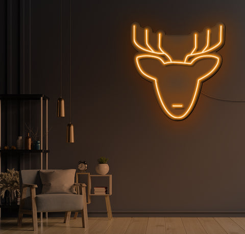 Minimal Reindeer LED Neon Sign