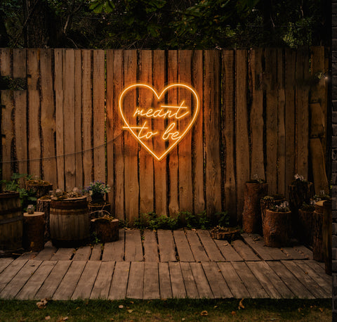Meant To Be (Heart) LED Neon Sign