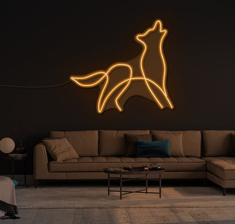 The Howling Dog LED Neon Sign