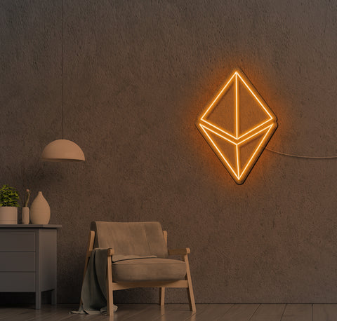 Ethereum Diamond LED Neon Sign