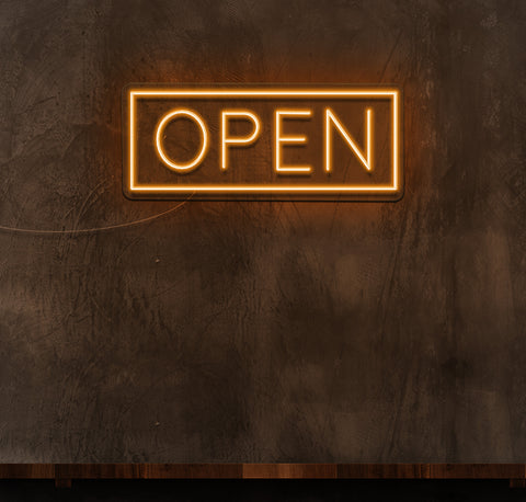 Open Sign Boxed LED Neon Sign