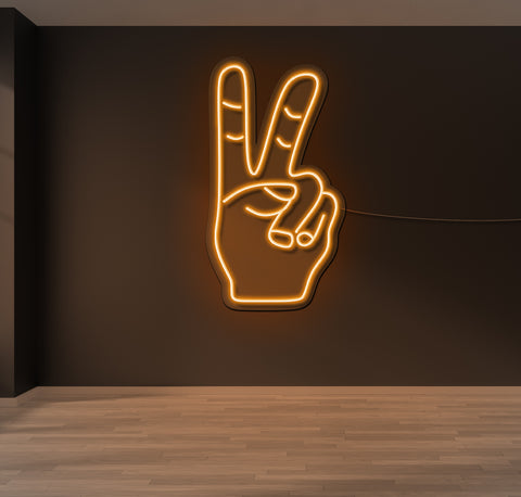 Peace Out LED Neon Sign