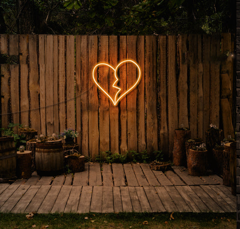 Broken Heart LED Neon Sign