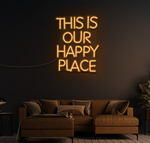 This is Our Happy Place LED Neon Sign