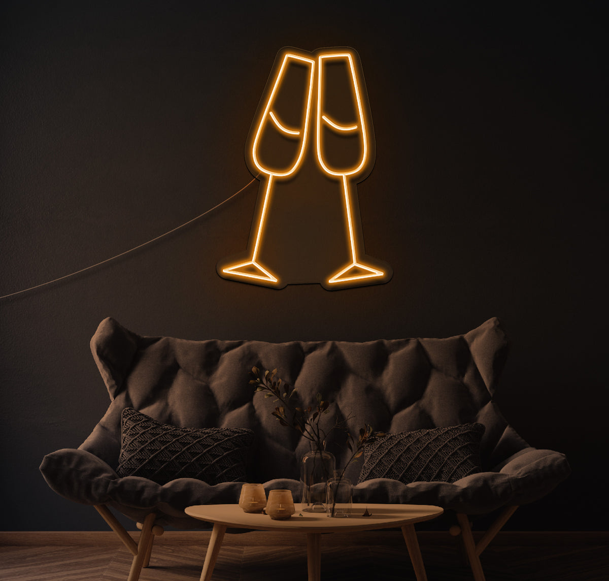Champagne LED Neon Sign