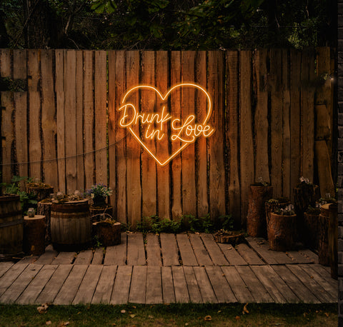 Drunk In Love Heart LED Neon Sign