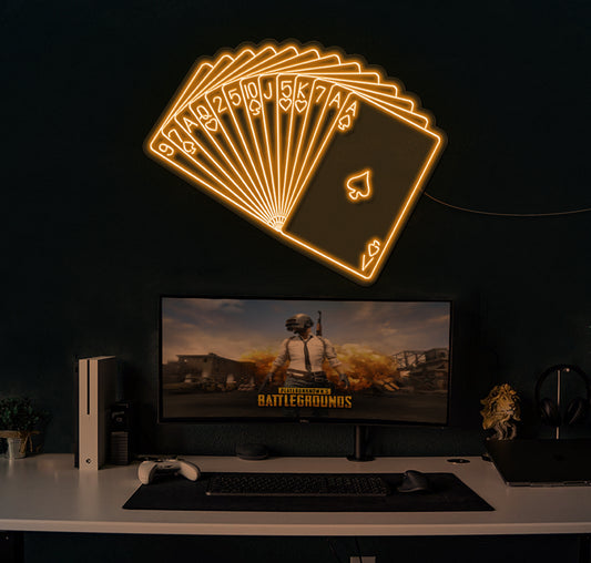 Card Deck LED Neon Sign