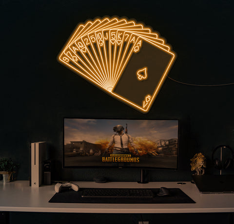 Card Deck LED Neon Sign