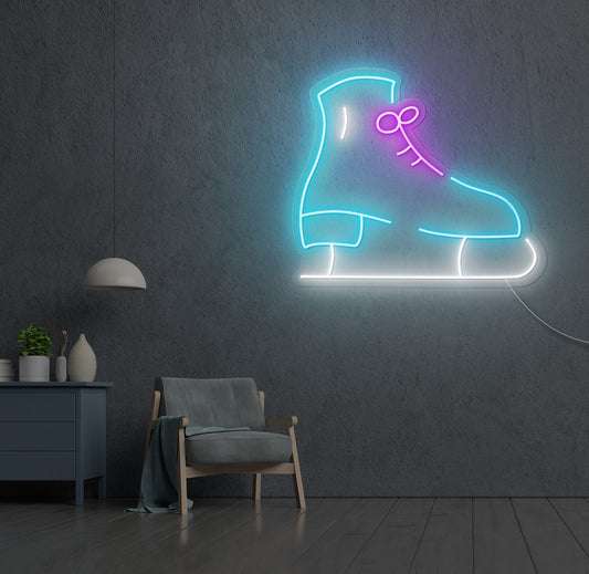 Ice Skates LED Neon Sign