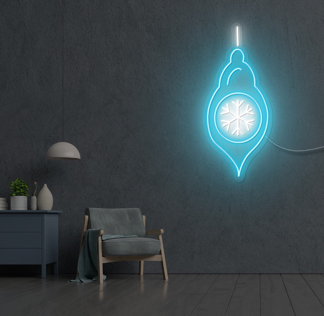 Snowflake Bauble LED Neon Sign