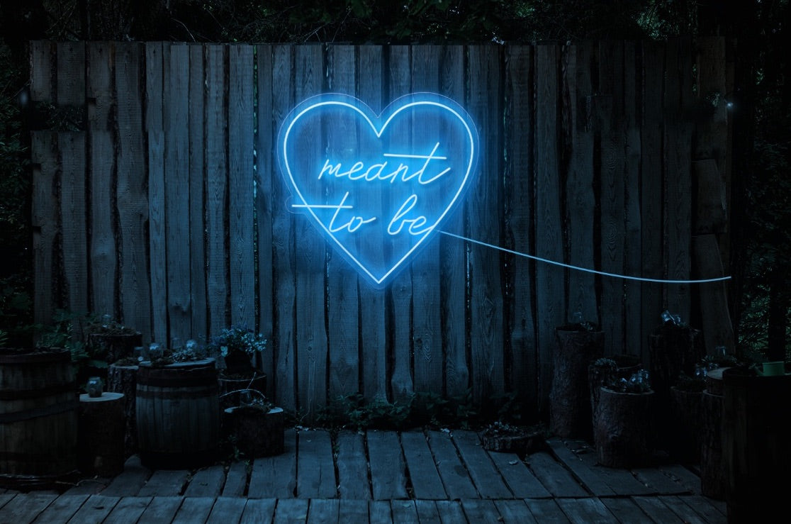Meant To Be (Heart) LED Neon Sign