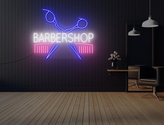 Barbershop Precision LED Neon Sign