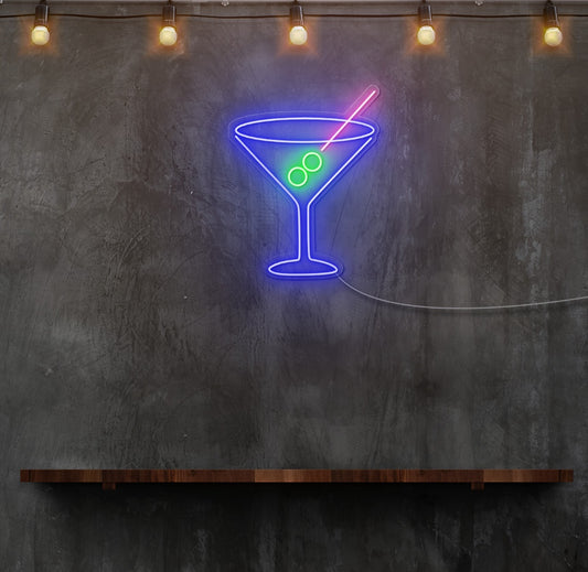 Martini Glass LED Neon Sign