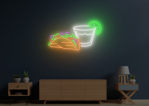 Tacos and Drink LED Neon Sign