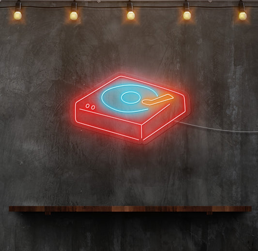 Old School Vinyl Deck LED Neon Sign